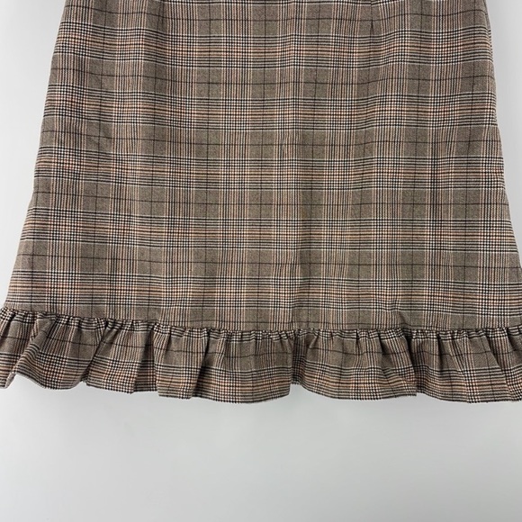 #1004 Cupcakes and Cashmere Plaid Matilda Caramel Mini
Skirt w/Ruffle Hem size 2 - Picture 11 of 14